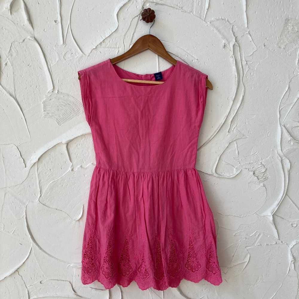 GAP Kids Pink Embroidered Lace Dress - 10
